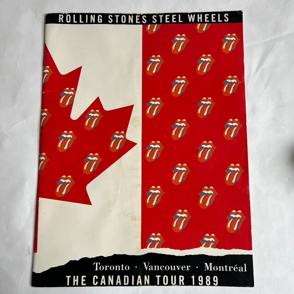 ROLLING STONES Concert Program Tour Book 12" x 16" STEEL WHEELS Canadian 1989